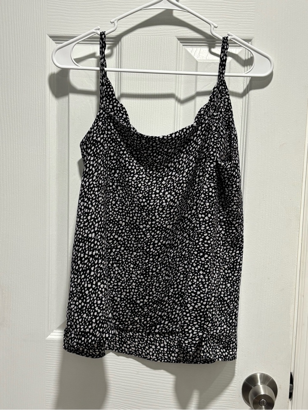 Tahari Black and White Printed Cowl Neck Camisole - Picture 3 of 10